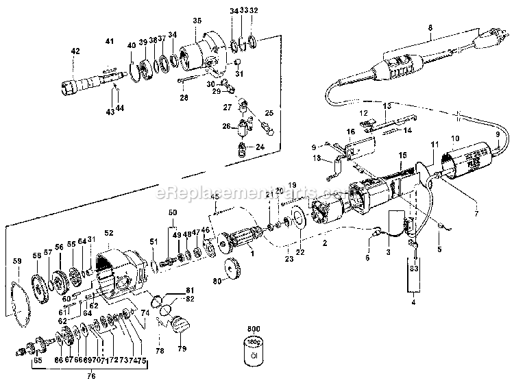 Page A Diagram and Parts List for BSW1513VR Type 1 Porter Cable Cordless Drill